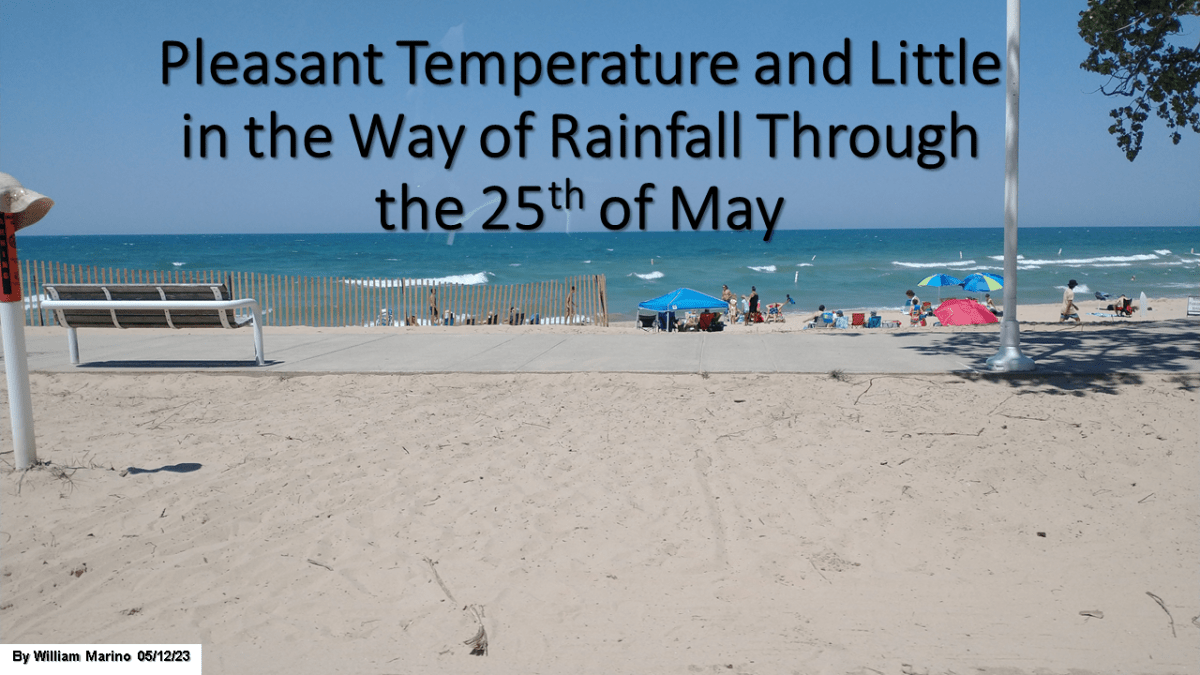The Latest Forecast Guidance Continues to Suggest Cooler than Normal Temperatures and Below Normal Precipitation most of the Remainder of May  for the Great Lakes&nbsp;Area.