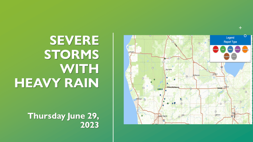 Severe Storms and Heavy Rain over Southwest Michigan on June 29, 2023 ...